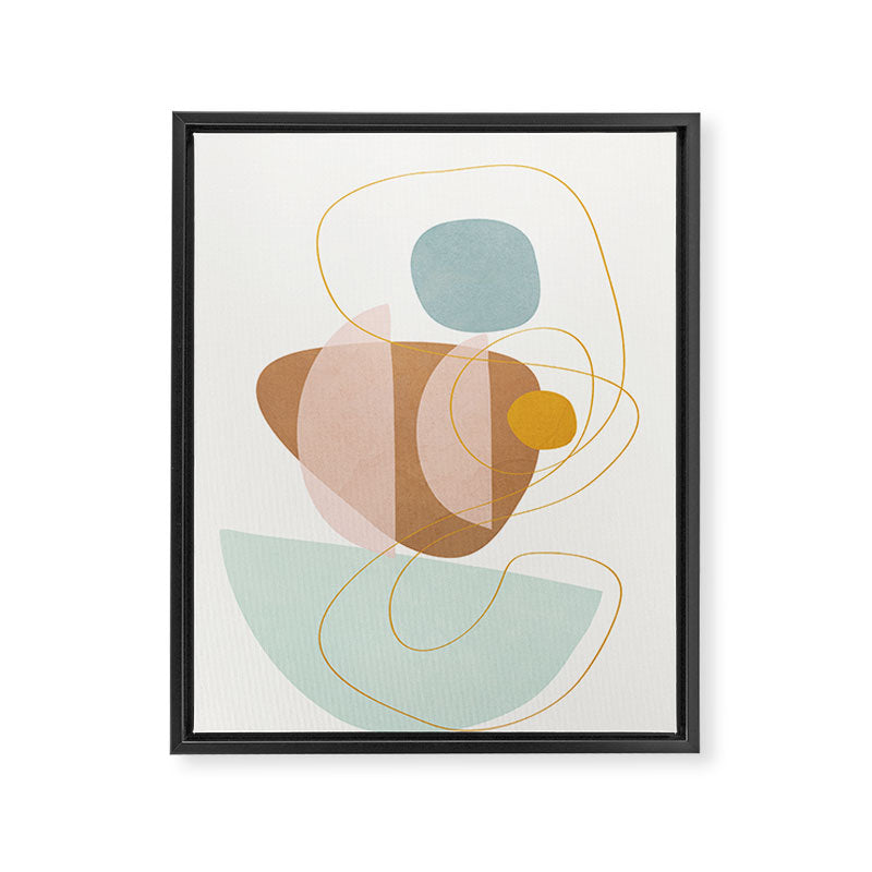 Soft Abstract Shapes 13 Framed Canvas Print Gallery Image 8
