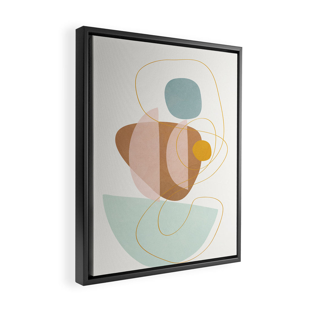 Soft Abstract Shapes 13 Framed Canvas Print Gallery Image 2