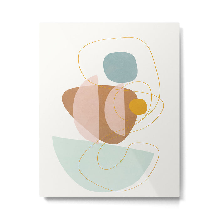 Soft Abstract Shapes 13 Metal Print Gallery Image 1