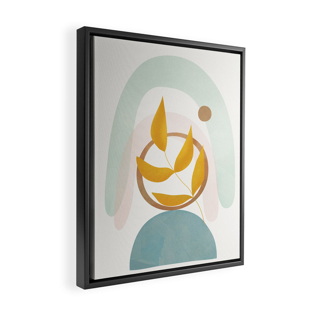 Soft Abstract Shapes 14 Framed Canvas Print Gallery Image 2