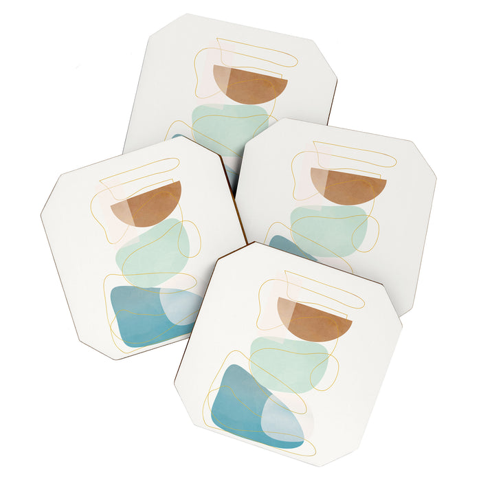 Soft Abstract Shapes 16 Coaster Gallery Image 1
