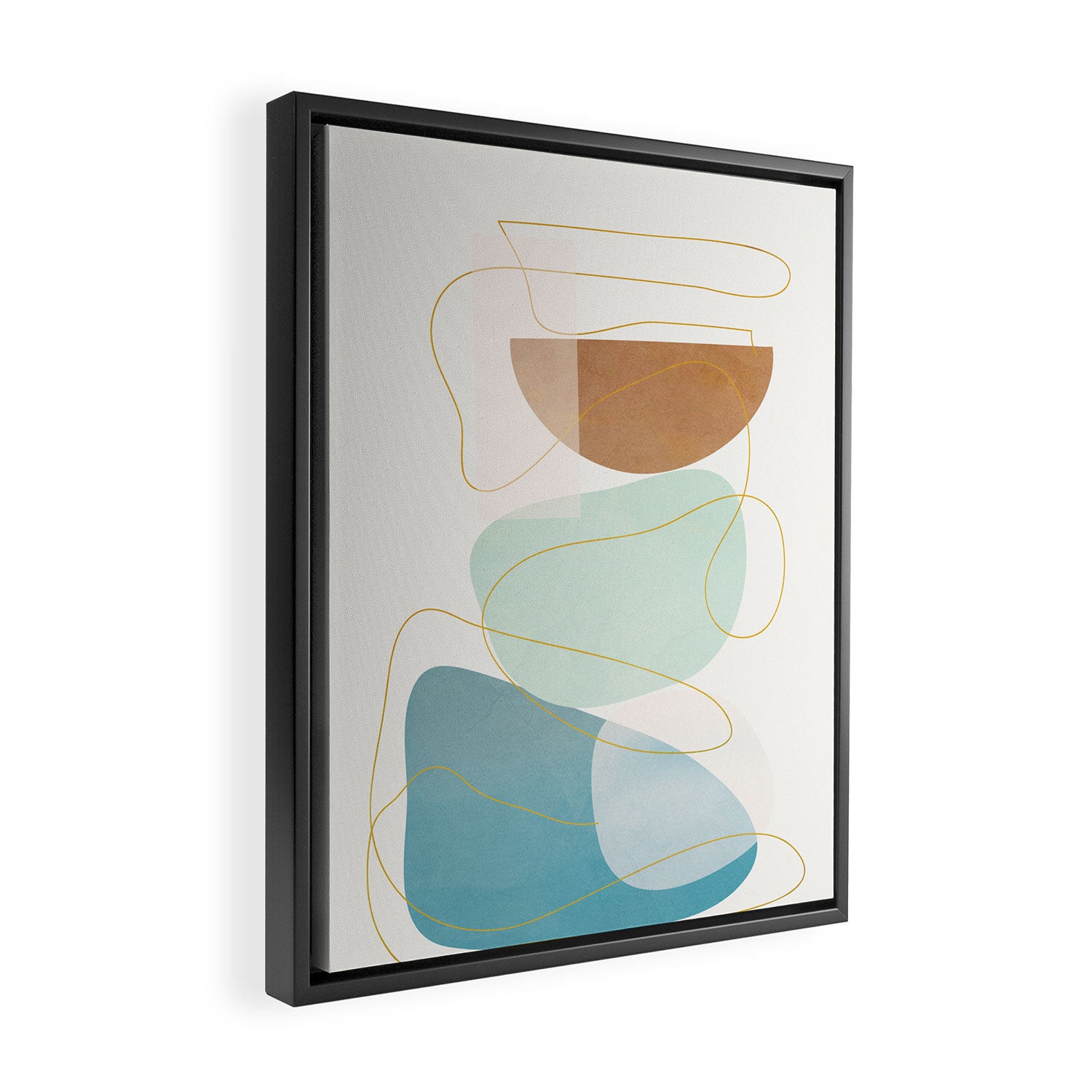 Soft Abstract Shapes 16 Framed Canvas Print Gallery Image 2