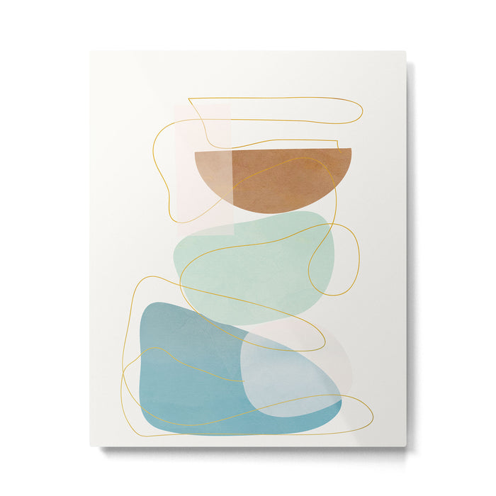 Soft Abstract Shapes 16 Metal Print Gallery Image 1