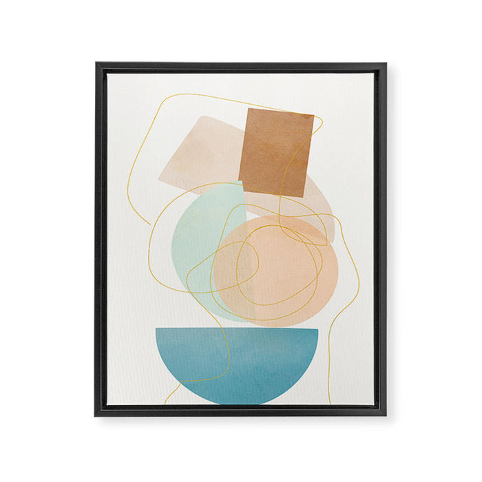 Soft Abstract Shapes 17 Framed Canvas Print Gallery Image 1