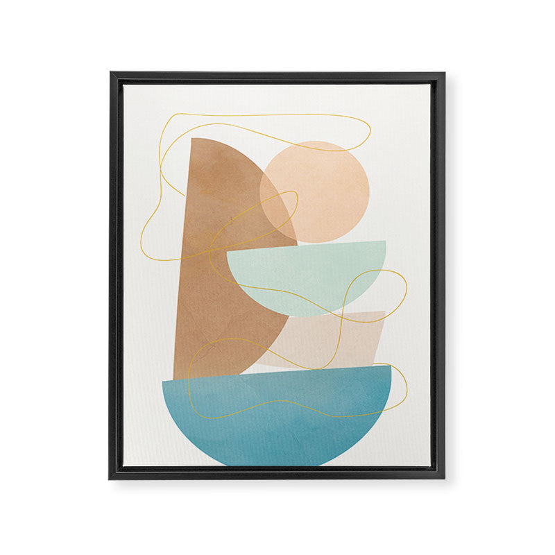 Soft Abstract Shapes 18 Framed Canvas Print Gallery Image 6