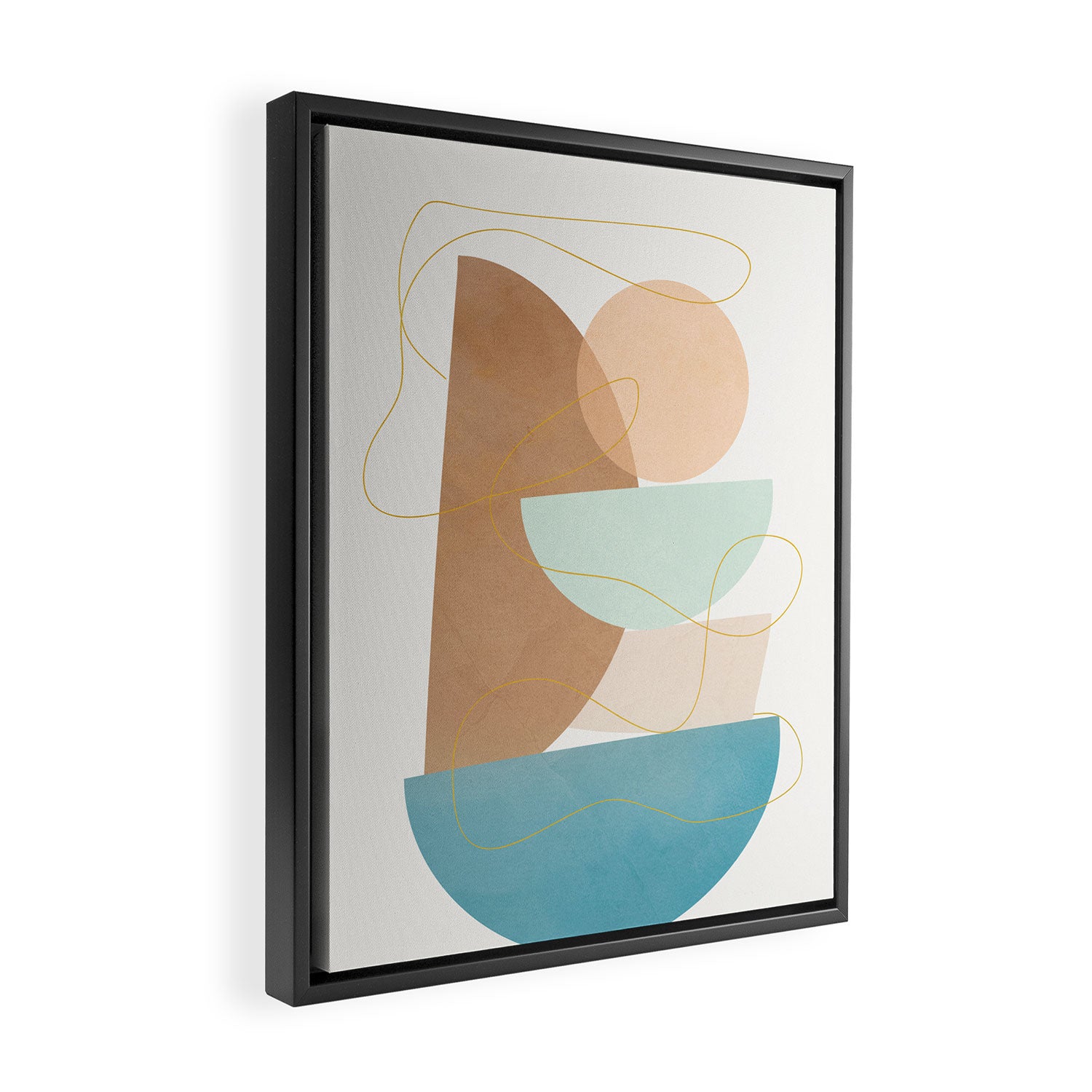 Soft Abstract Shapes 18 Framed Canvas Print Gallery Image 2