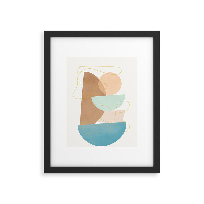 Soft Abstract Shapes 18 Framed Art Print Gallery Image 5