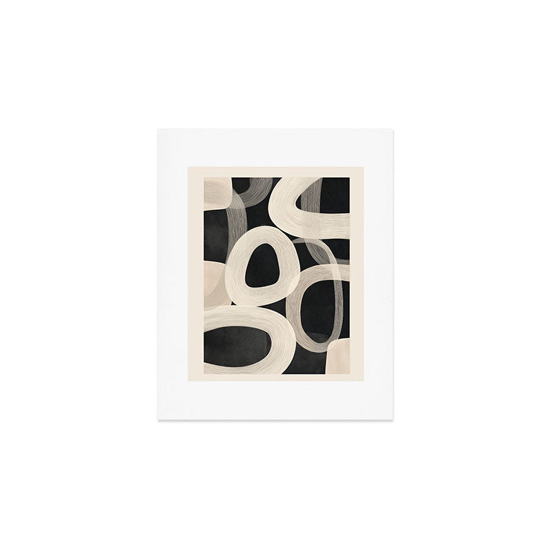 Soft Forms - Abstract Minimalist Line Art Art Print Gallery Image 1