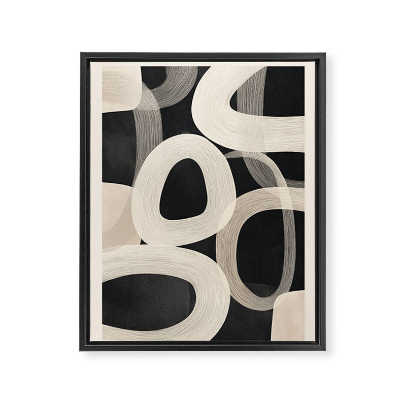 Soft Forms - Abstract Minimalist Line Art Framed Canvas Print Gallery Image 6