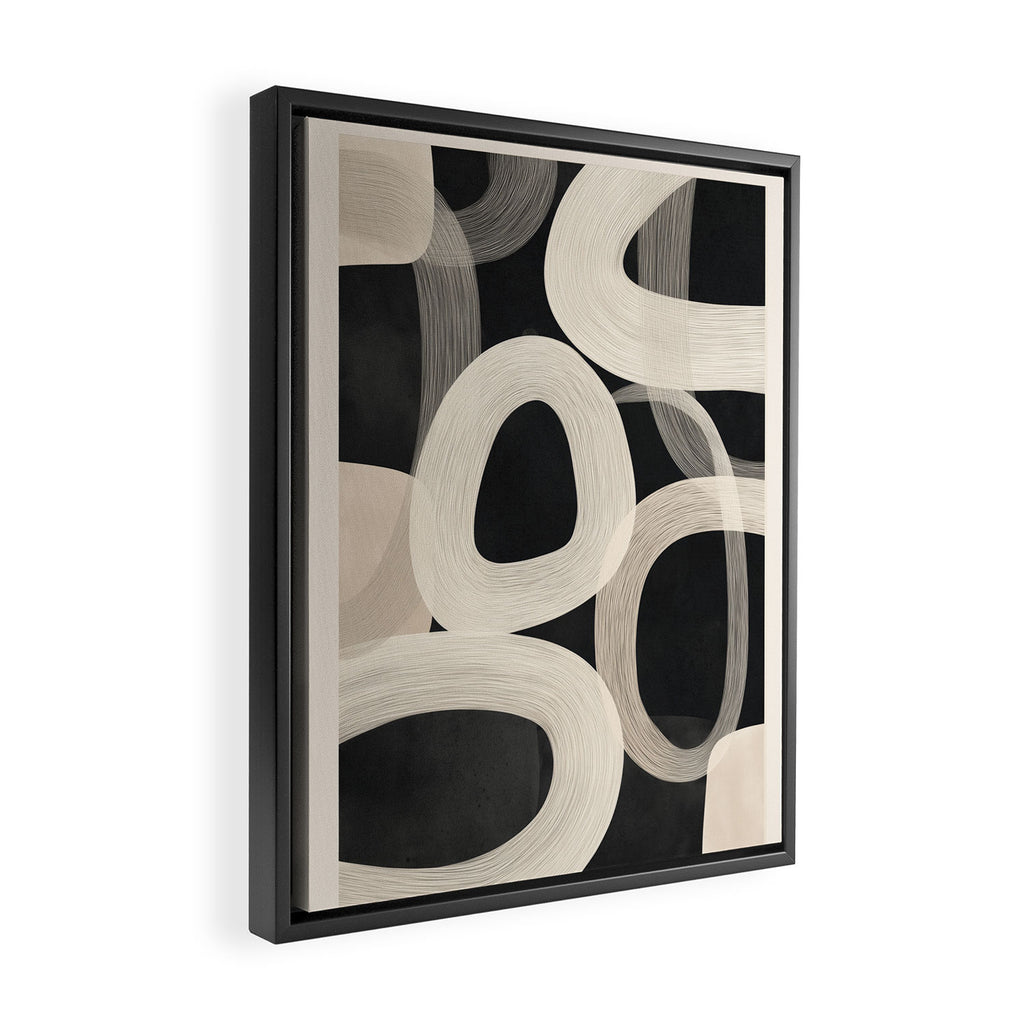 Soft Forms - Abstract Minimalist Line Art Framed Canvas Print Gallery Image 2