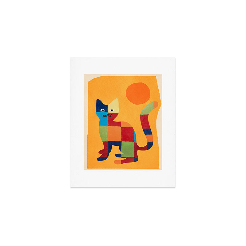 Squares Cat Art Print Gallery Image 1