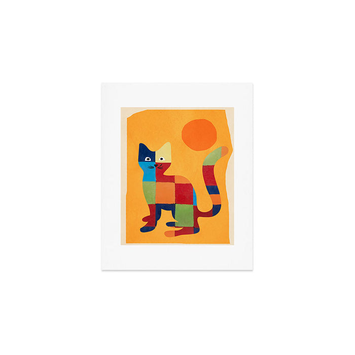 Squares Cat Art Print Gallery Image 1