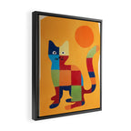 Squares Cat Framed Canvas Print Gallery Image 2