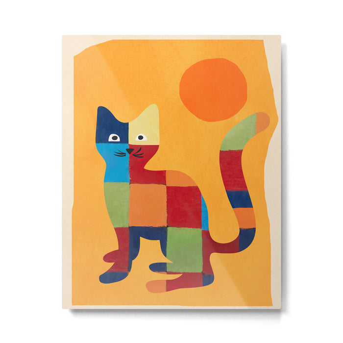 Squares Cat Metal Print Gallery Image 1
