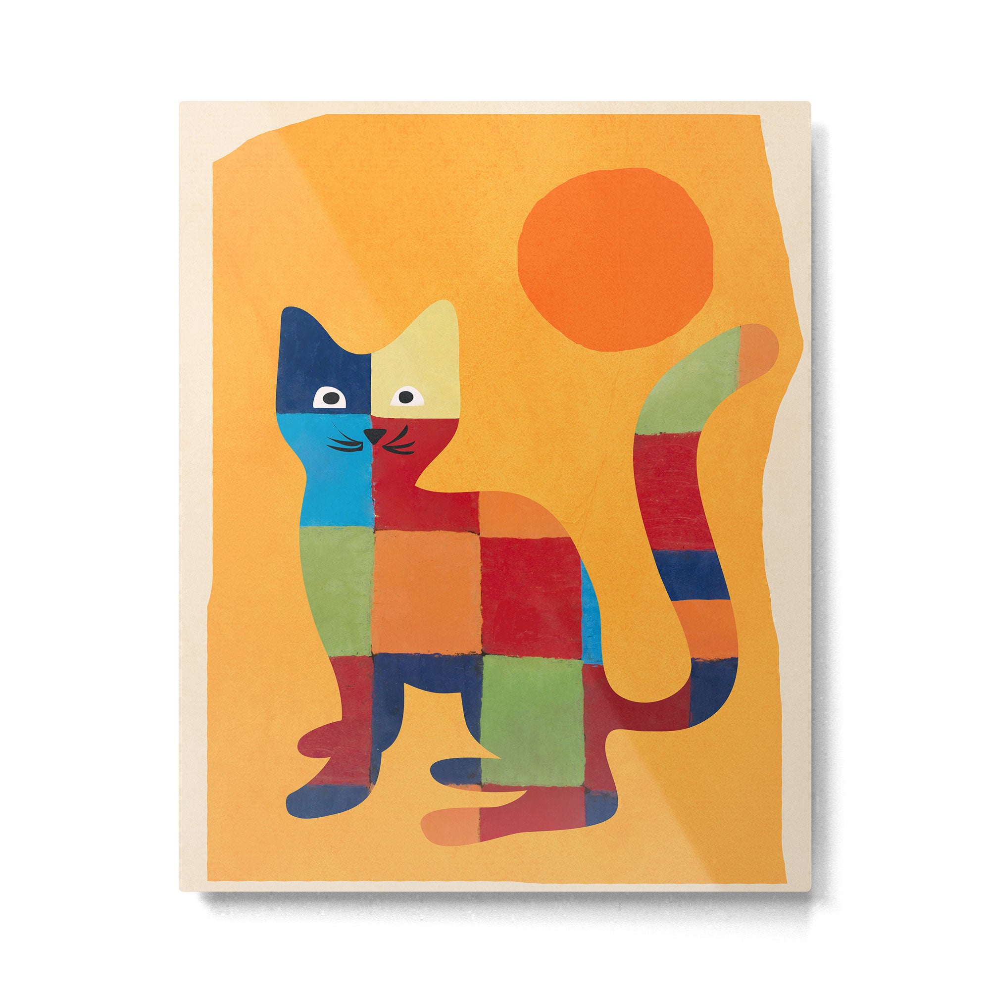 Squares Cat Metal Print Gallery Image 4