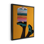 Stacked on Love Framed Canvas Print Gallery Image 2