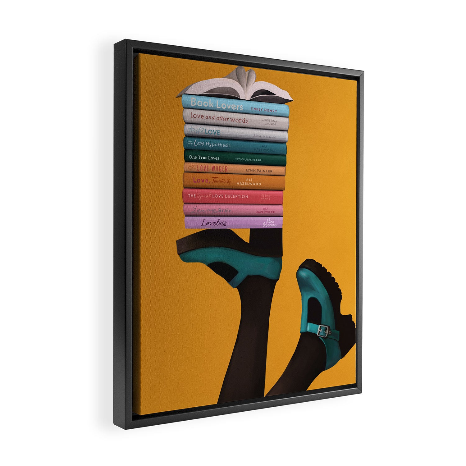 Stacked on Love Framed Canvas Print Gallery Image 2