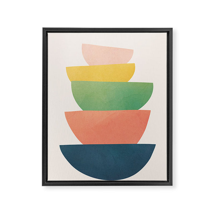 Stacked Pots Framed Canvas Print Gallery Image 1