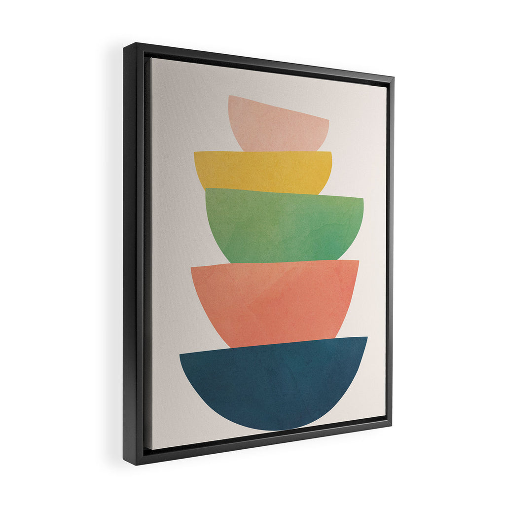 Stacked Pots Framed Canvas Print Gallery Image 2