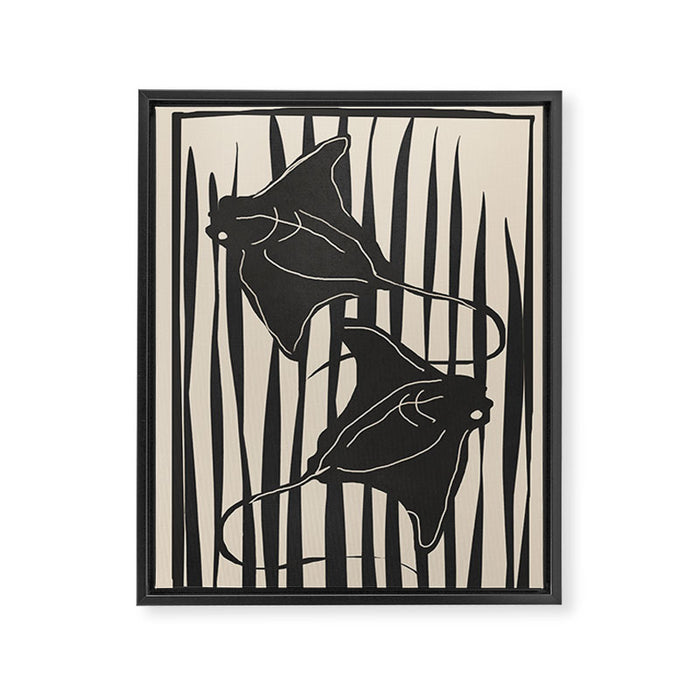 Stingrays 1 Framed Canvas Print Gallery Image 1