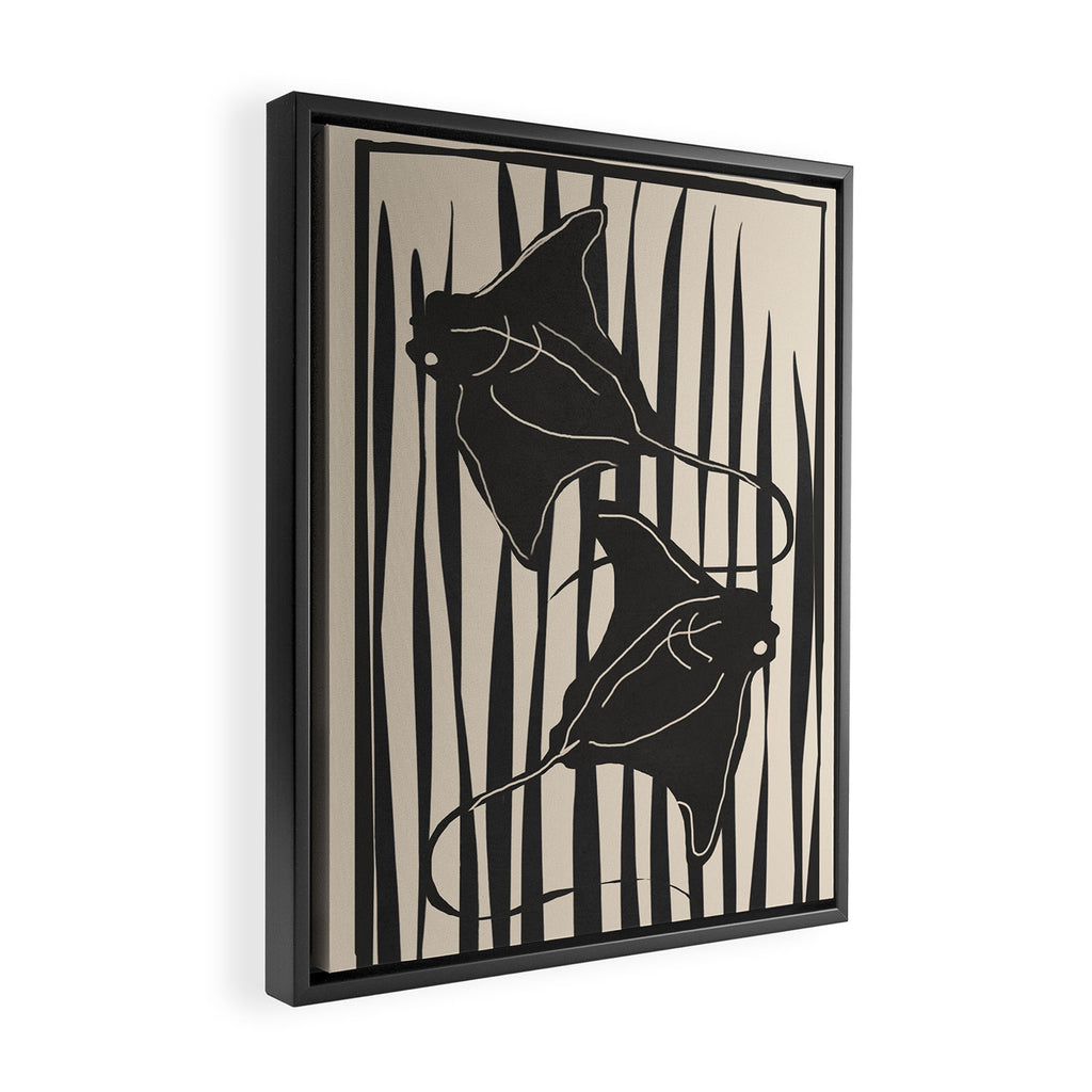Stingrays 1 Framed Canvas Print Gallery Image 2