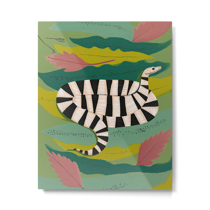 Striped Snake Metal Print Gallery Image 1