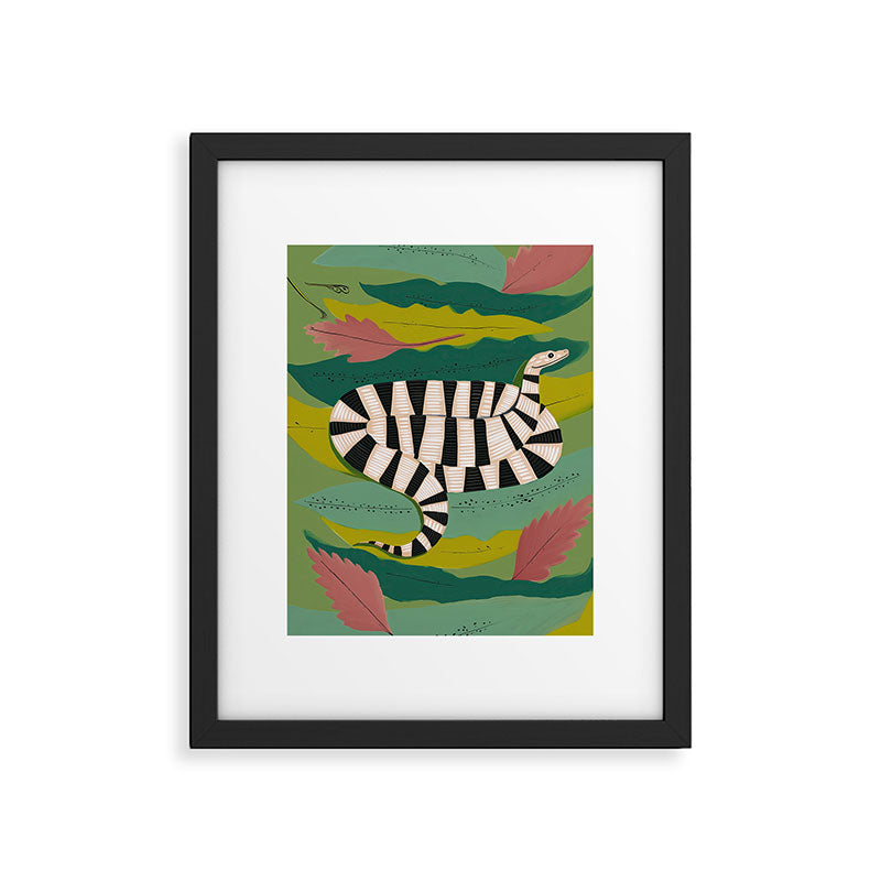 Striped Snake Framed Art Print Gallery Image 5