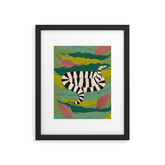Striped Snake Framed Art Print Gallery Image 1