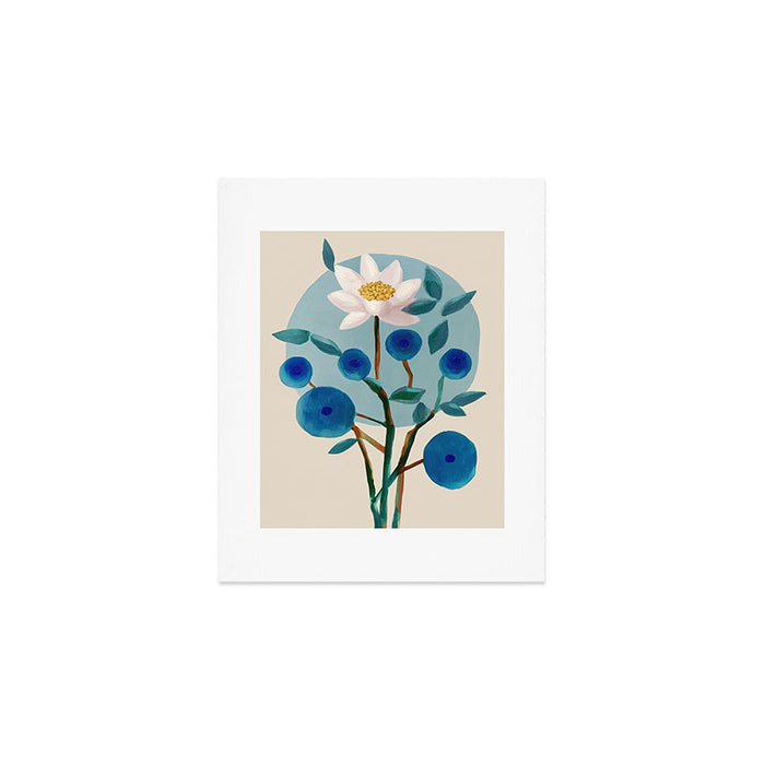 Stylized Lotus Flower Art Art Print Gallery Image 1
