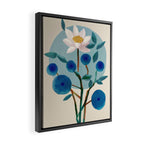 Stylized Lotus Flower Art Framed Canvas Print Gallery Image 2