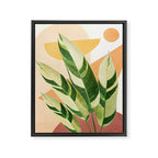 Summer Banana Leaves Framed Canvas Print Gallery Image 6