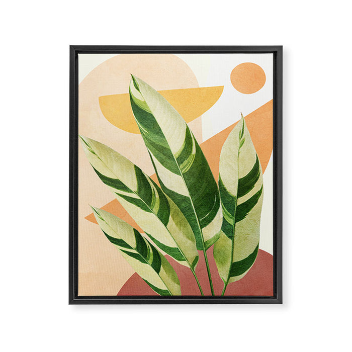Summer Banana Leaves Framed Canvas Print Gallery Image 1