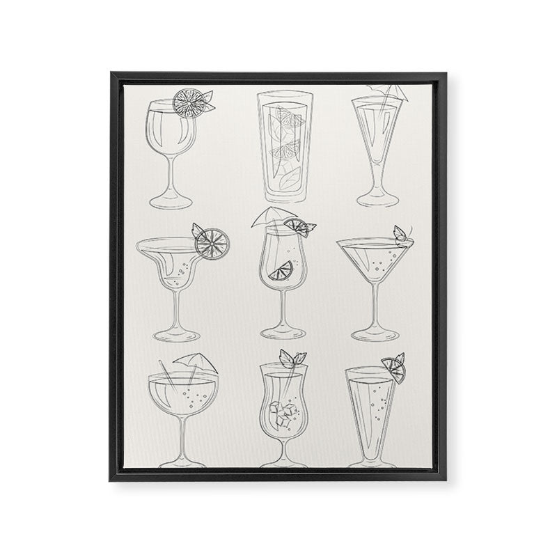 Summer Cocktails 10 Framed Canvas Print Gallery Image 6