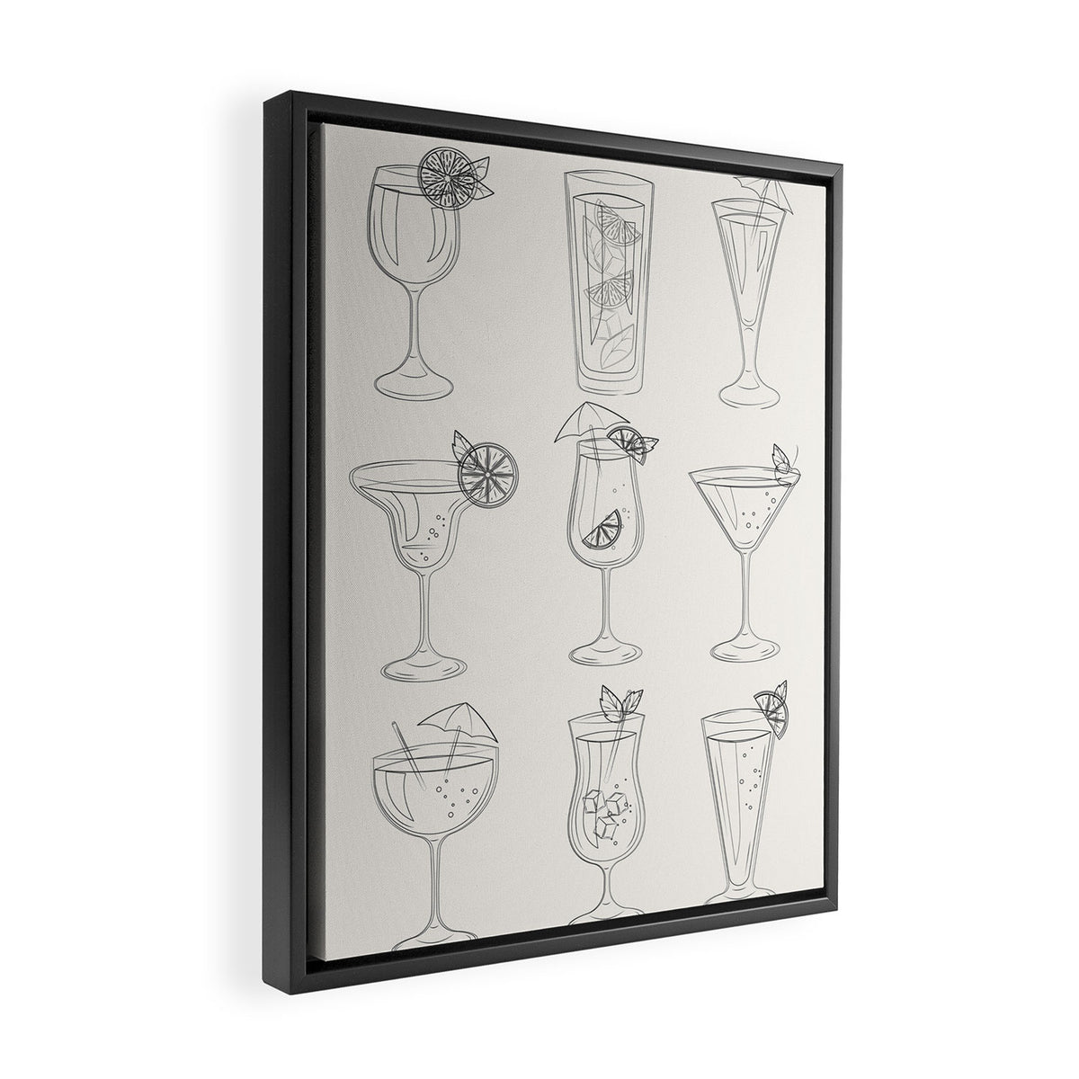 Summer Cocktails 10 Framed Canvas Print Gallery Image 2