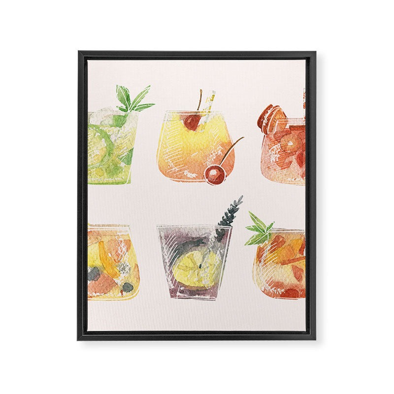 Summer Cocktails 11 Framed Canvas Print Gallery Image 8