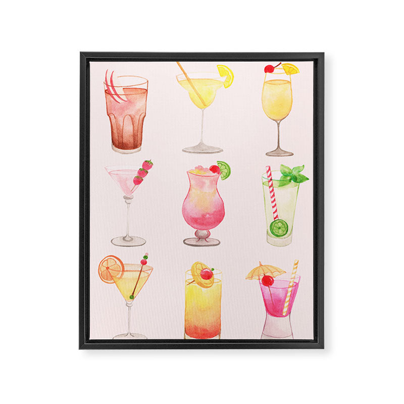 Summer Cocktails 12 Framed Canvas Print Gallery Image 6