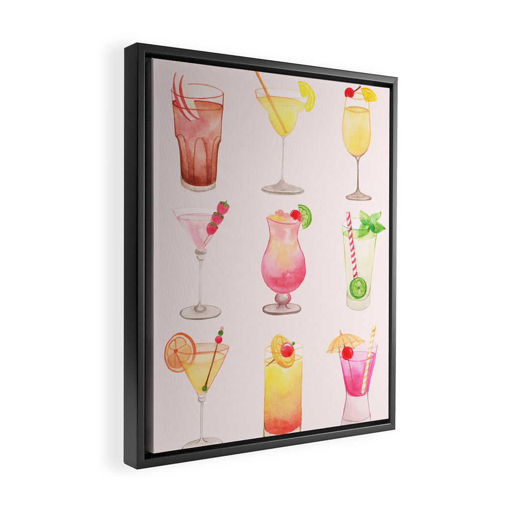 Summer Cocktails 12 Framed Canvas Print Gallery Image 2