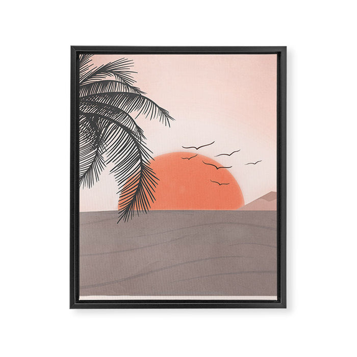 Summer Sunset Framed Canvas Print Gallery Image 1