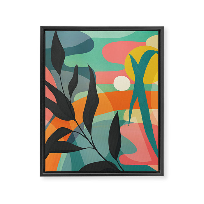 Sunrise Garden 11 Framed Canvas Print Gallery Image 1