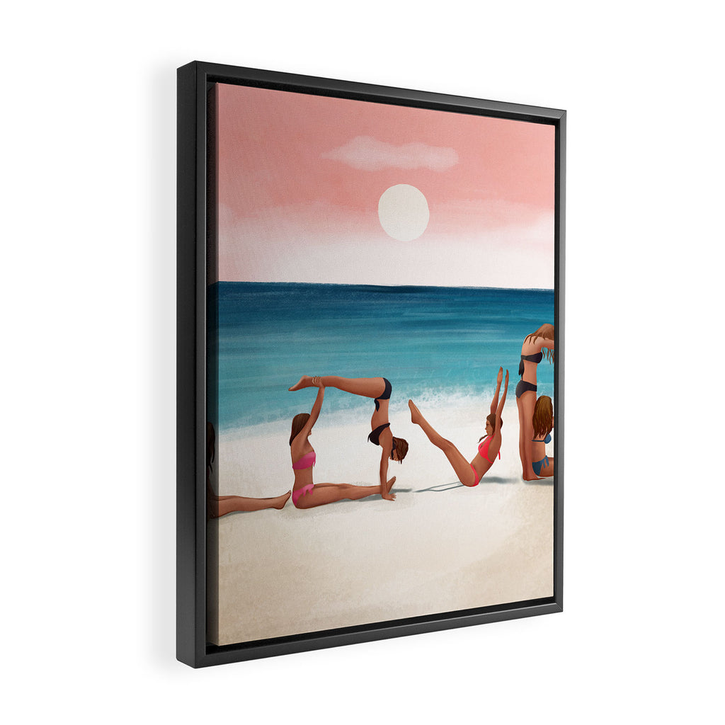 Sunset Love Framed Canvas Print Gallery Image 2