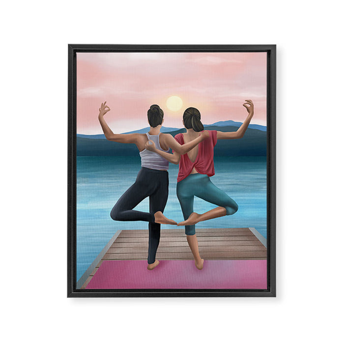 Sunset Serenity Framed Canvas Print Gallery Image 1