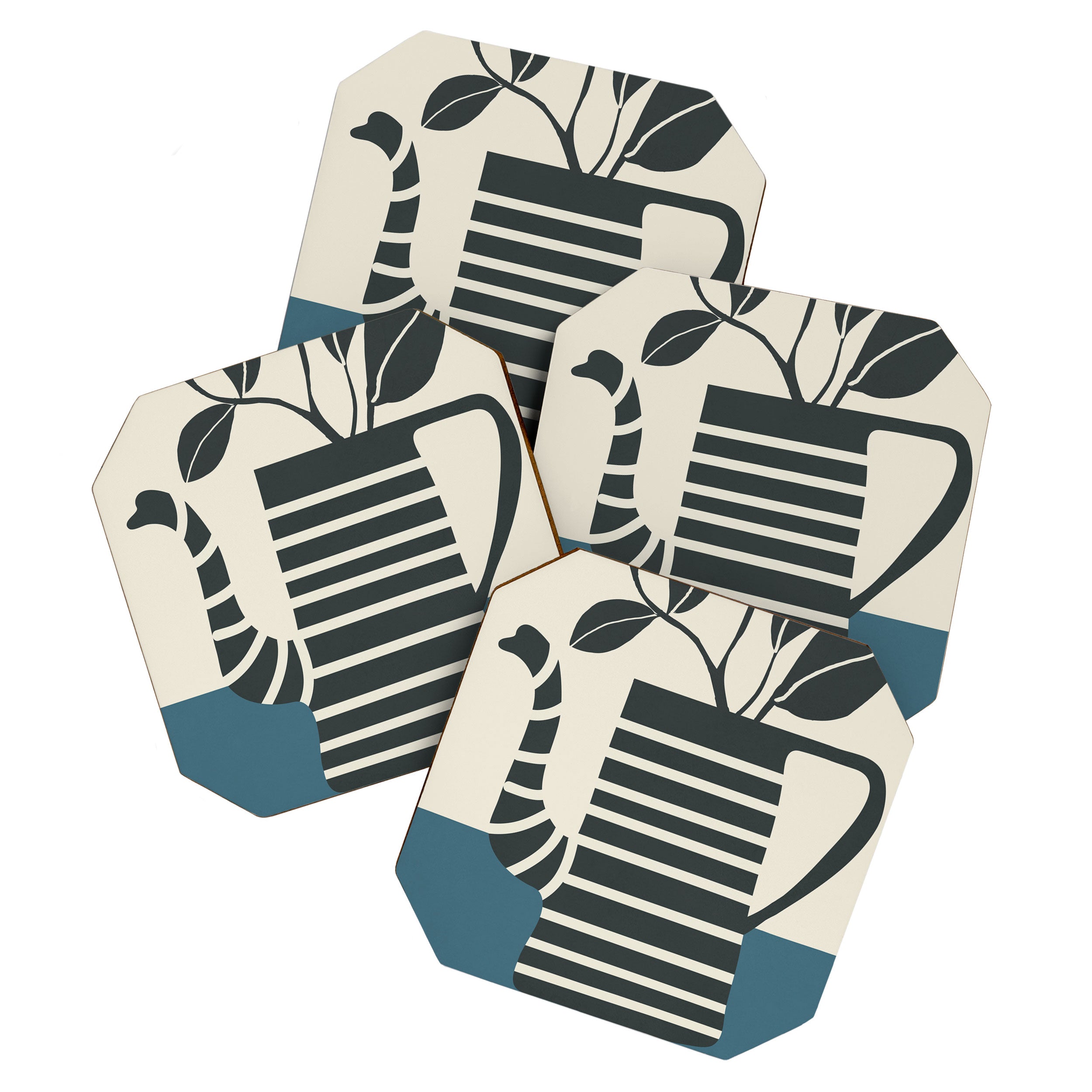Teapot Garden 1 Coaster Gallery Image 1