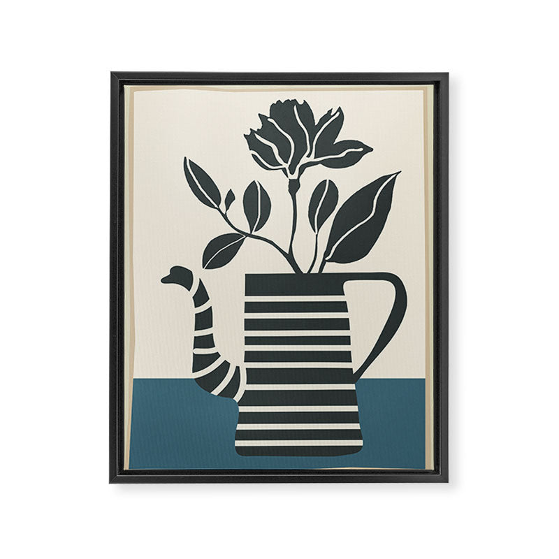 Teapot Garden 1 Framed Canvas Print Gallery Image 6