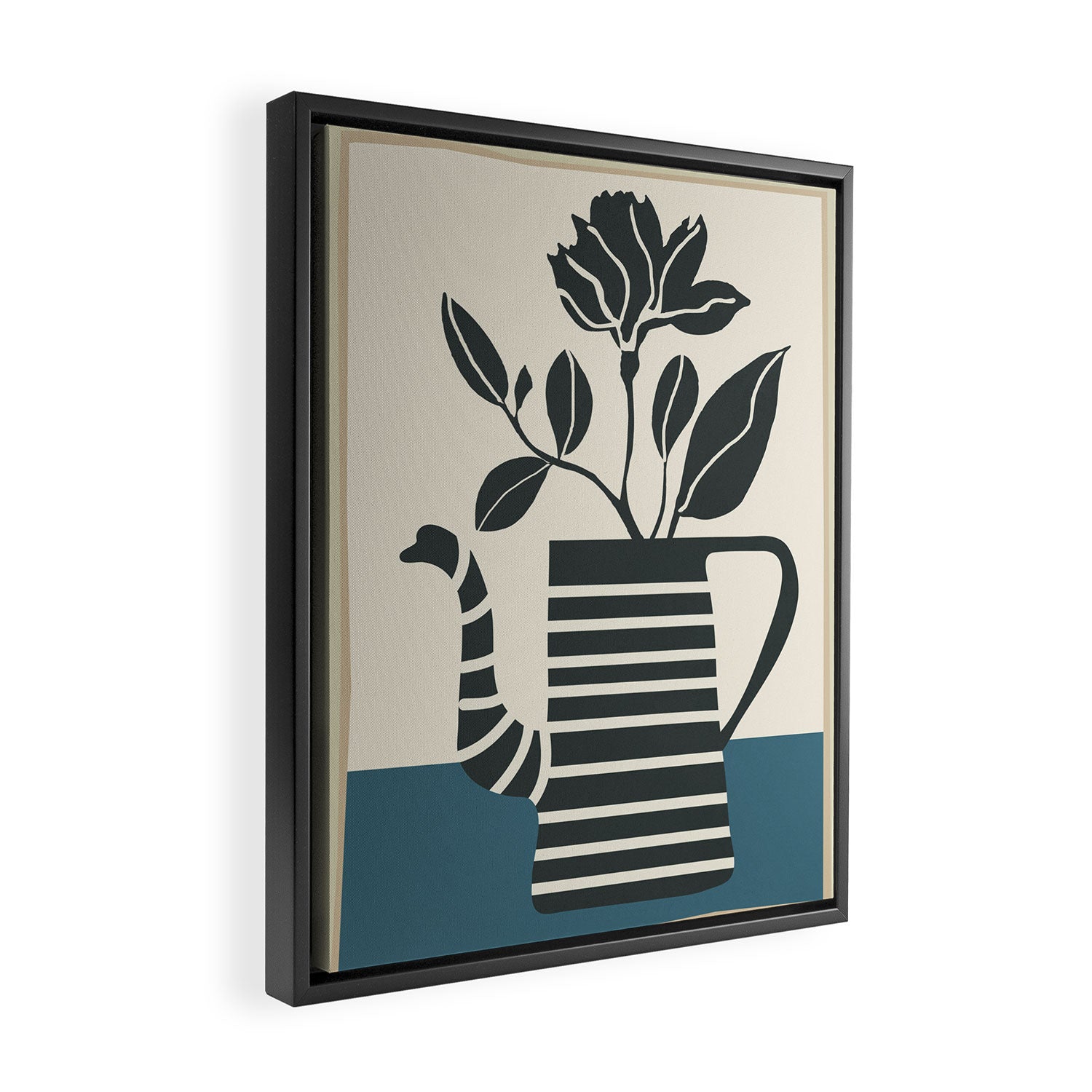 Teapot Garden 1 Framed Canvas Print Gallery Image 2
