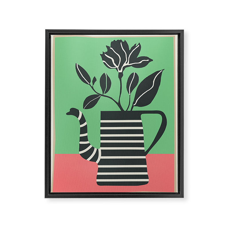 Teapot Garden 2 Framed Canvas Print Gallery Image 6
