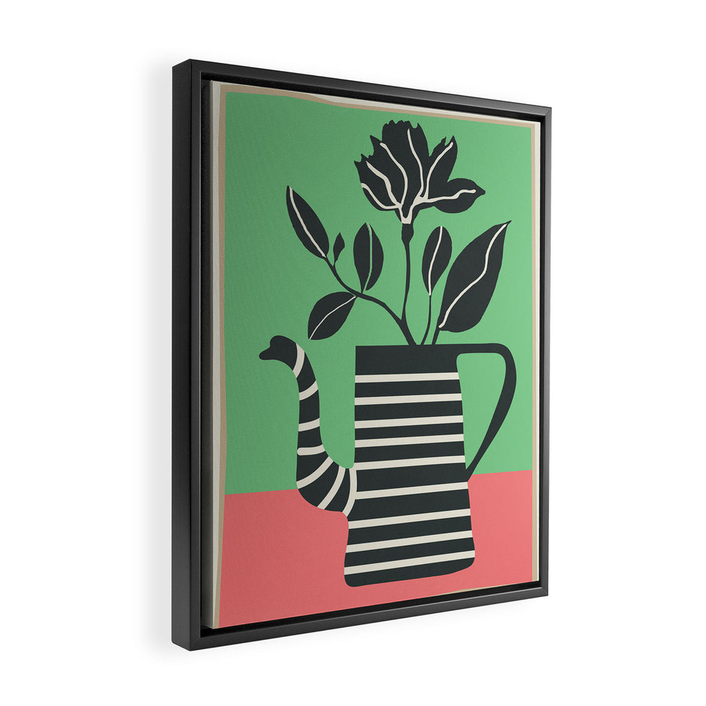 Teapot Garden 2 Framed Canvas Print Gallery Image 2