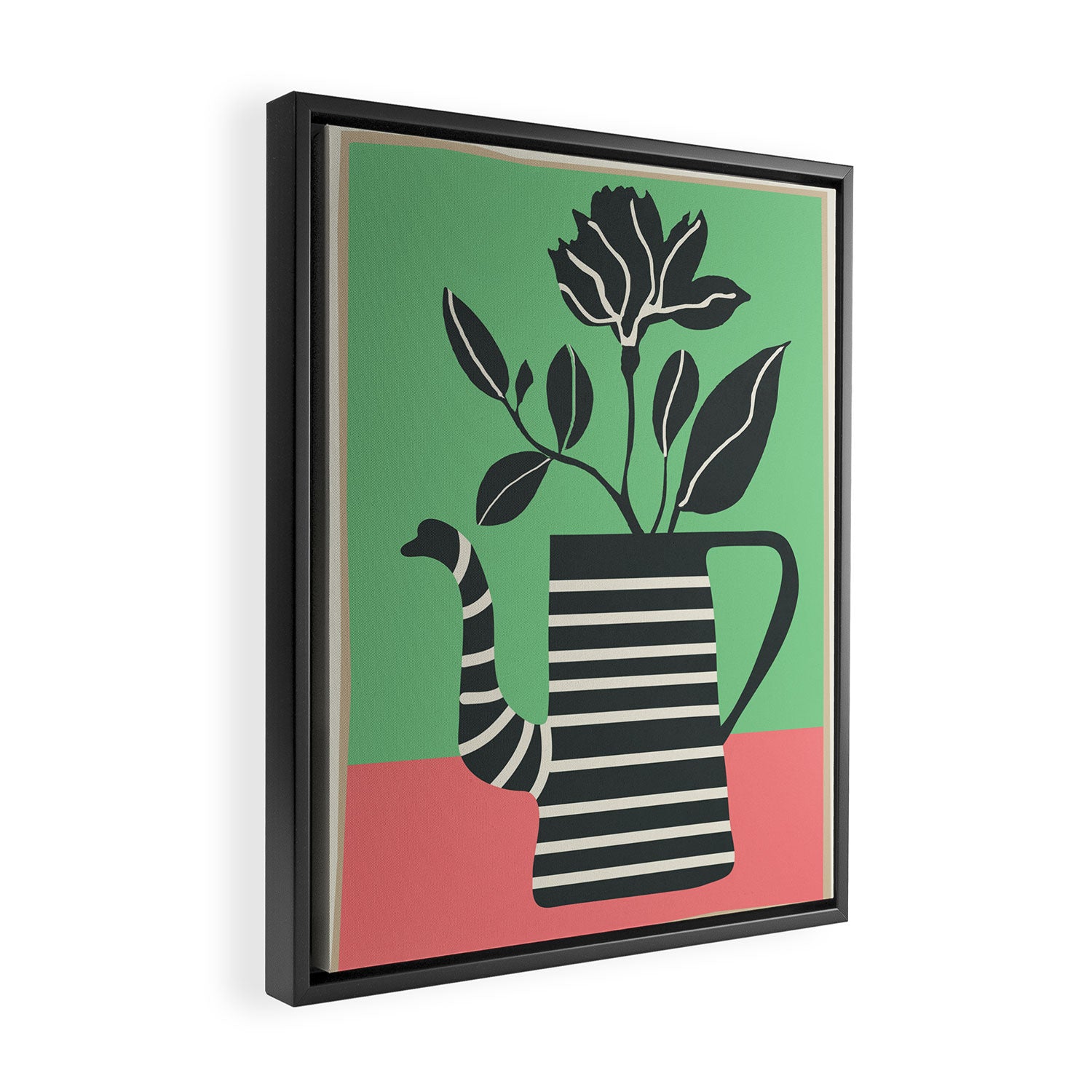 Teapot Garden 2 Framed Canvas Print Gallery Image 2