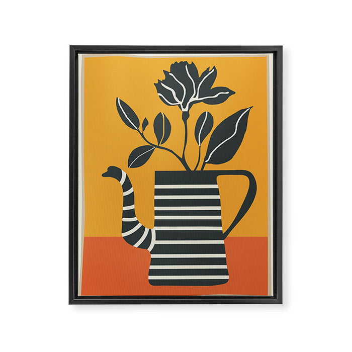 Teapot Garden 4 Framed Canvas Print Gallery Image 1