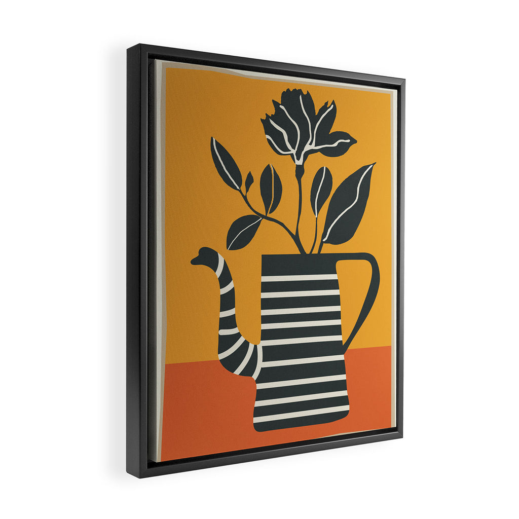 Teapot Garden 4 Framed Canvas Print Gallery Image 2