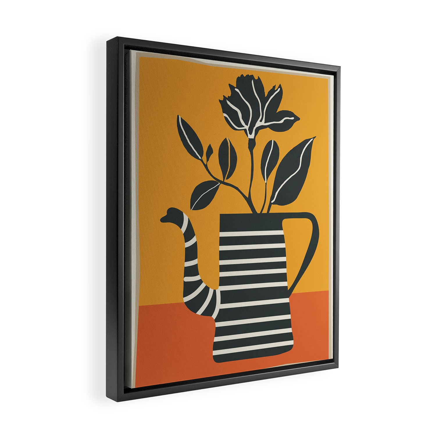 Teapot Garden 4 Framed Canvas Print Gallery Image 2